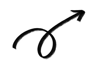 Hand Drawn Downward Arrow PNG Transparent Sketch for UI Elements