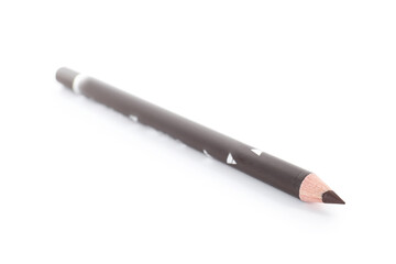 One brown eyebrow pencil isolated on white