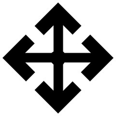 Direction Rounded Icon, Move directional arrow icon. Four sided arrow icon, Vector Illustration !