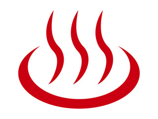 シンプルな温泉マークのイラスト素材