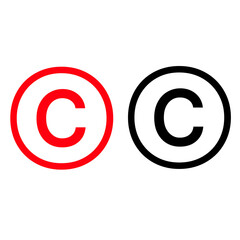 Copyright sign set illustration 