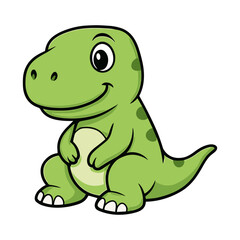 Cute T Rex Cartoon Mascot Tyrannosaurus Illustrations