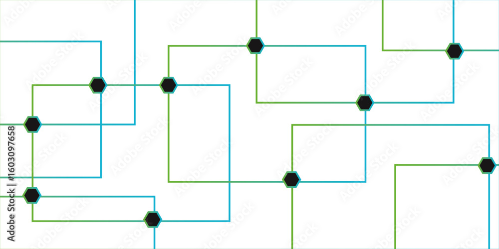 Fototapete abstract background with lines, white color technology concept geometric line vector background. tec