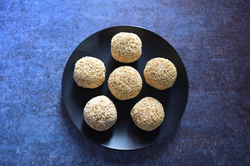 Rajgira Laddu Indian traditional sweet made from amaranth seeds