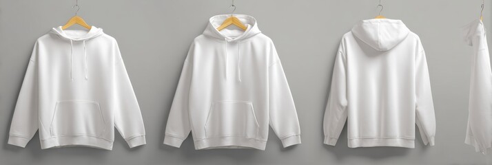 White Hoodie on Hanger