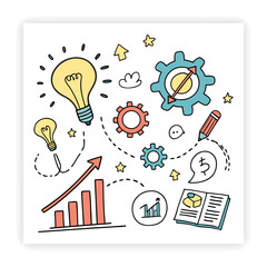 Creative Thinking and Brainstorm Doodles