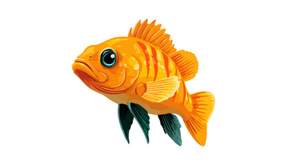 zebra danio fish icon, zebra danio fish vector illustration-simple illustration of zebra danio fish