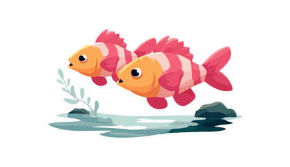 zebra danio fish icon, zebra danio fish vector illustration-simple illustration of zebra danio fish