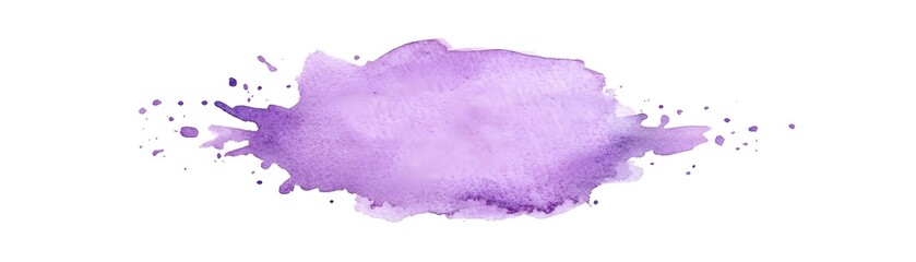 Lavender watercolor paint splatter design.