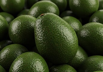 Fresh Avocados Piled Up – Tropical Green Fruit in High Resolution