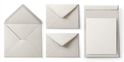 Grey Envelopes and Card Mockups