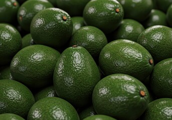 Fresh Avocados Piled Up – Tropical Green Fruit in High Resolution