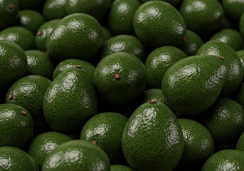 Fresh Avocados Piled Up – Tropical Green Fruit in High Resolution