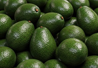 Fresh Avocados Piled Up – Tropical Green Fruit in High Resolution