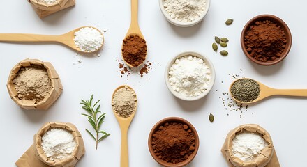 Discover vibrant natural powders and seeds for healthy cooking and wellness.