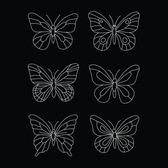 Fototapeta premium set of butterflies