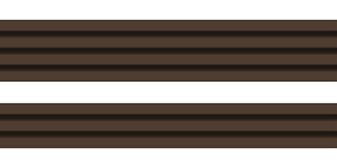 Brown decorative moulding baseboard in empty modern room interior detail wooden trim wall realistic molding panel design wood work