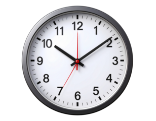  3D Analog Clock Icon with Subtle Shadows, Angled View, Realistic Style