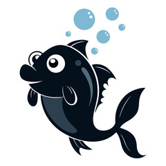 vector illustration of a fish