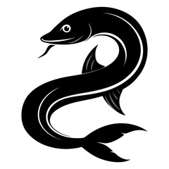 vector image of a black dragon