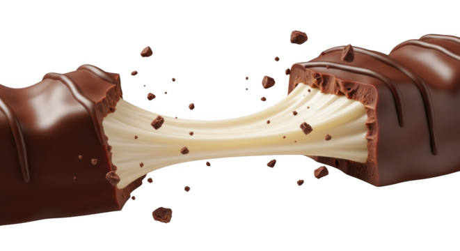 Irresistible Creamy Chocolate Bar Snack PNG Delicious Dessert Treat