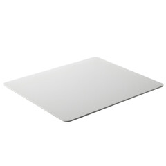 Blank white rectangular card isolated on transparent background