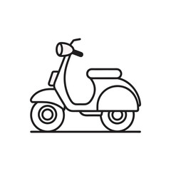 Obraz premium Retro scooter illustration isolated on white background
