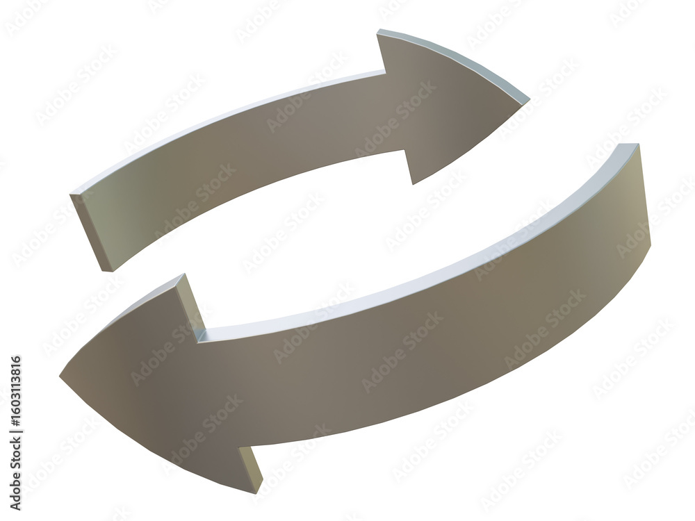 Poster grey rotation arrows. rotation arrows in a circle sign. arrows looping in circle. refresh icon isola