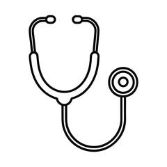 Medical stethoscope icon for healthcare and medicine isolated on white background