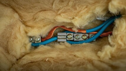 Inspect electrical connections within insulation at the construction site