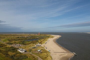 Texel is an island, the jetty, Netherlands, Lighthouse, in the North of island, Holiday