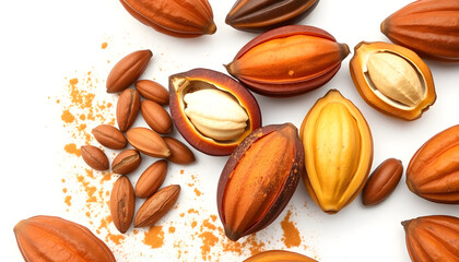 Harvesting cocoa pods tropical farm food photography natural light close-up culinary delight
