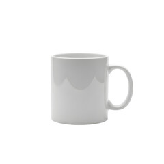 Fototapeta premium Plain white ceramic mug isolated on transparent background