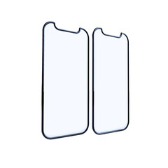 Smartphone Screen Protectors on a Transparent Background.