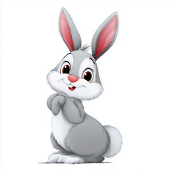 Fototapeta premium white rabbit 