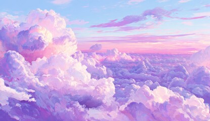 A pastel dream of clouds painted across the sky.