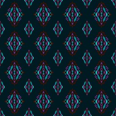 Hand drawn tribal seamless pattern, Colorful cultural symbolism, ideal for textile, fashion, and graphic design, illustration wallpaper	