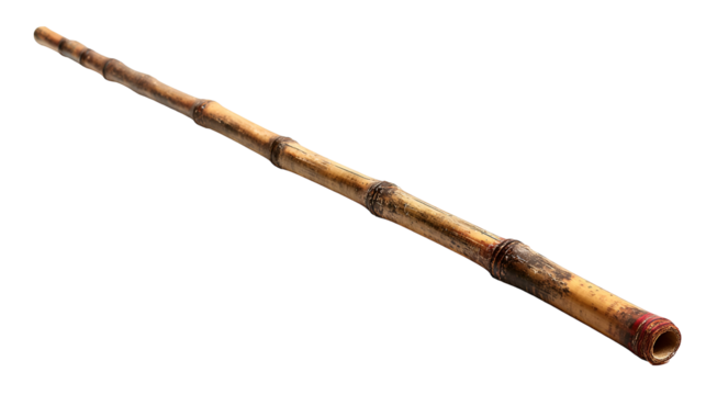 Long Bamboo Stick with Red Edge