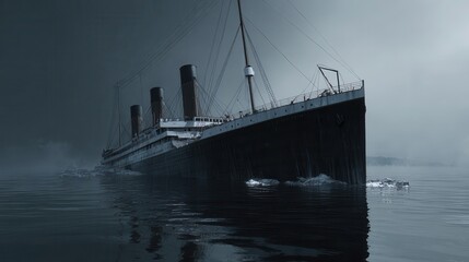 Stunning photo of sinking of the RMS Titanic.