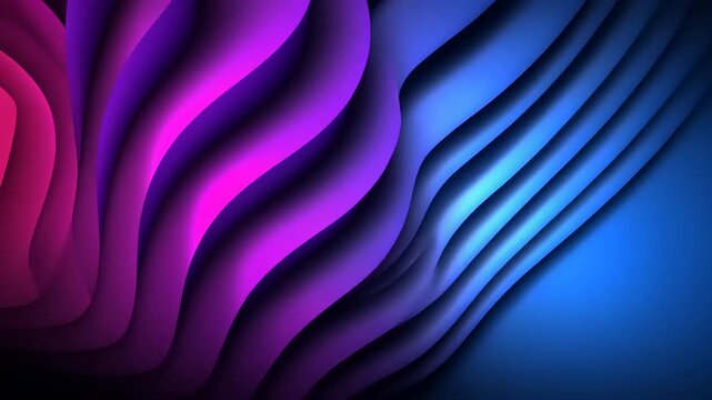 Abstract layered waves in vibrant colors