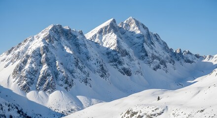 Fototapeta premium snow covered mountains in winter