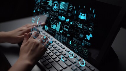 Connection network visualization showing global connection, network communication, digital connection analytic. Connect networks tool support real-time insight and improve connection system. Thunk