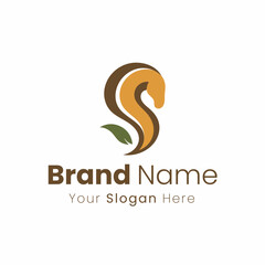 Obraz premium Elegant Horse Head and Leaf Design For Brand Identity Logo Design Services
