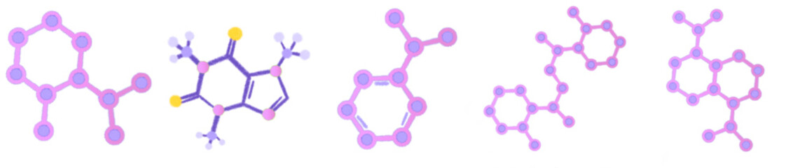 Cute Science Atom DNA Molecule Cartoon Clipart for Kids Chemistry Biology Classroom Lab Decor Sticker