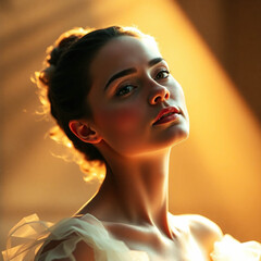 Portrait of a beautiful brunette young woman