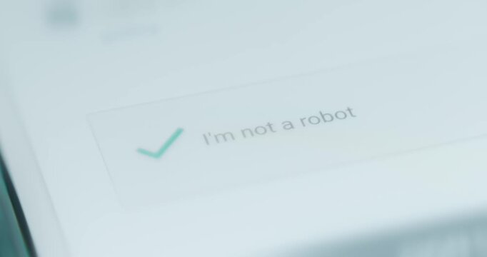 User marks the I m not a robot, macro view