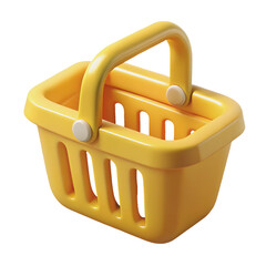 3D Shopping Cart Icon for Online Store or E Commerce PNG