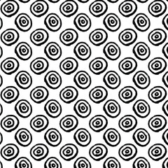 Abstract seamless pattern hand drawn circles.