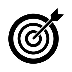 target and arrow vector icon