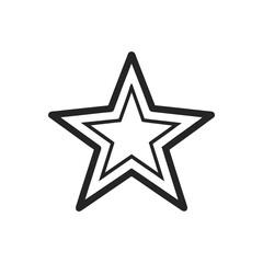 shining star editable stroke outline icon isolated vector art